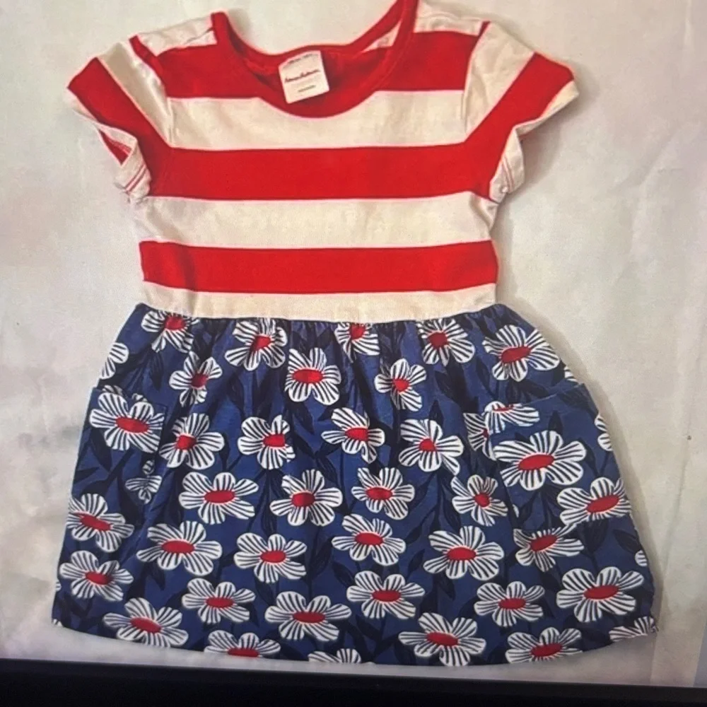 Hannah Andersson Americana Dress Lot 4 Nostalgic Primary Colors Kidcore Floral - Picture 11 of 16